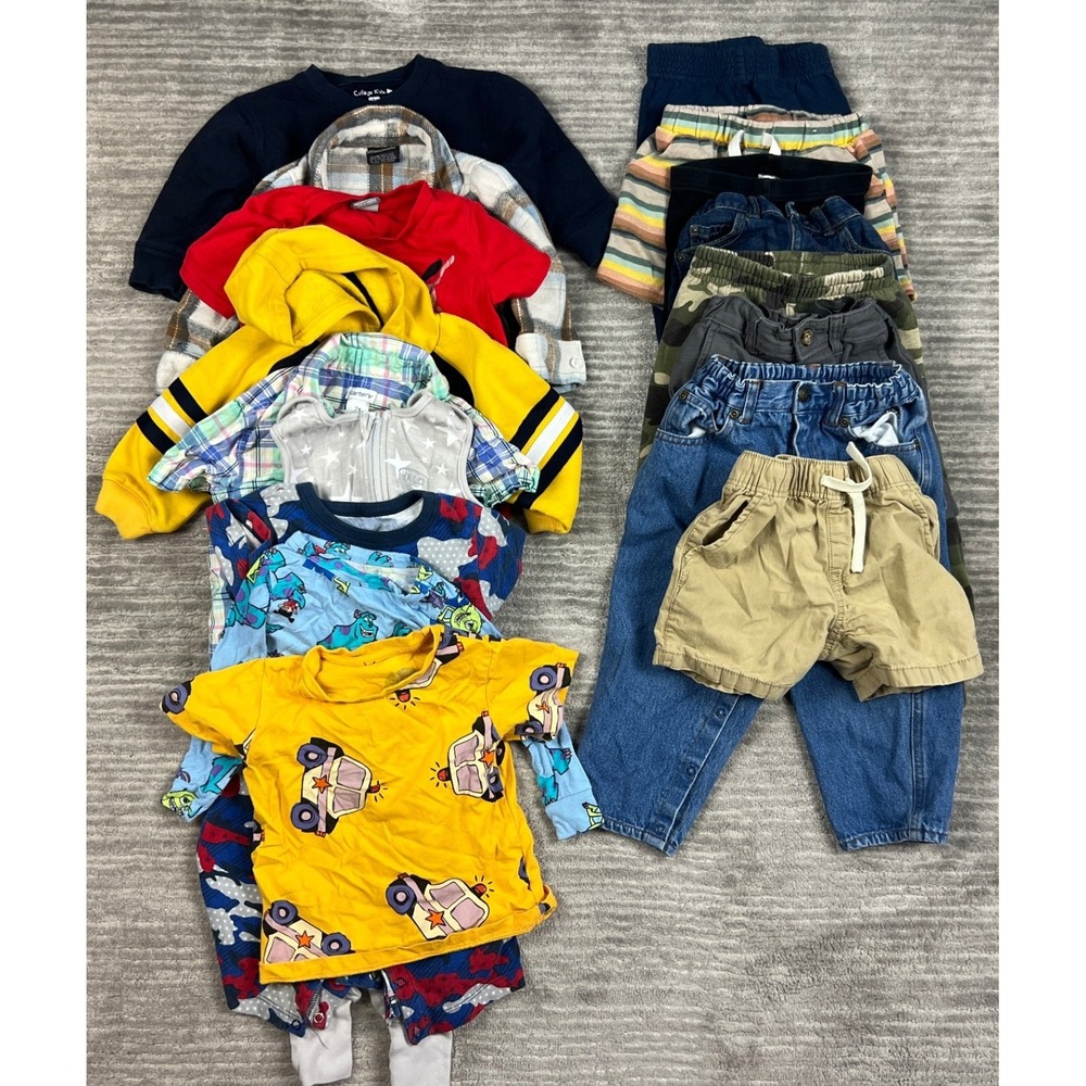Lot of 17 Boys Clothing 18M-2T Mixed Brand Toddler Multicolor Casual Bundle